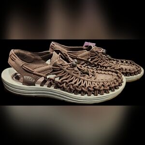 Keen Uneek Paracord Water Shoe Brown Sport Braided Cord Sandals All Gender Sz 8